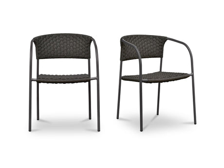 Zola Dark Brown Outdoor Dining Chair (Set of 2) by MOES at Eve Furniture