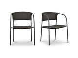 Zola Dark Brown Outdoor Dining Chair (Set of 2) by Moe's Home at Eve Furniture