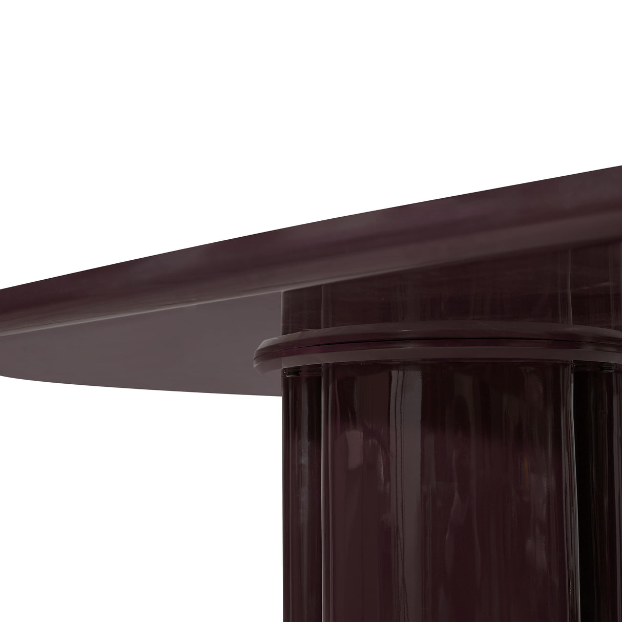 Zola Lacquer Oval 94.5" Dining Table by TOV Furniture at Eve Furniture