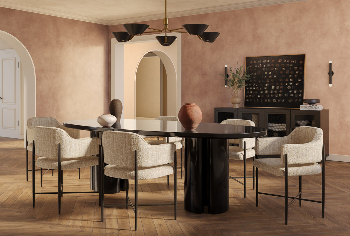 Zola Lacquer Oval 94.5" Dining Table by TOV Furniture at Eve Furniture