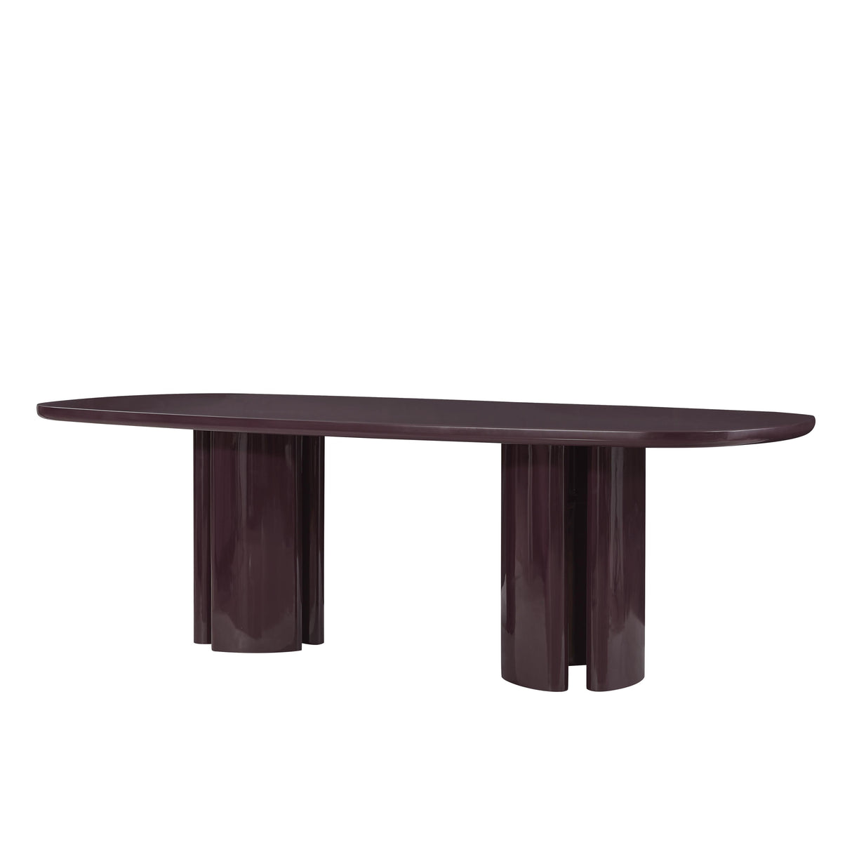 Zola Lacquer Oval 94.5" Dining Table by TOV Furniture at Eve Furniture
