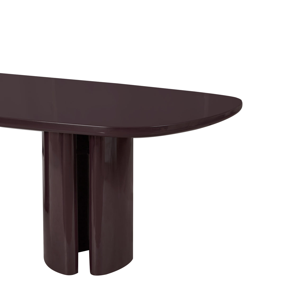 Zola Lacquer Oval 94.5" Dining Table by TOV Furniture at Eve Furniture