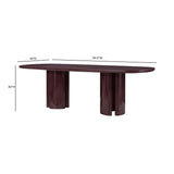 Zola Lacquer Oval 94.5" Dining Table by TOV Furniture at Eve Furniture