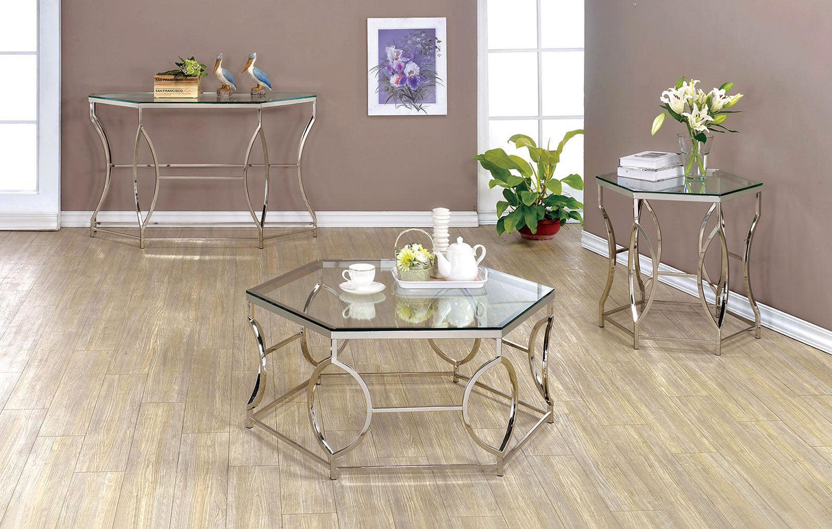 Zola Chrome End Table by Furniture of America at Eve Furniture