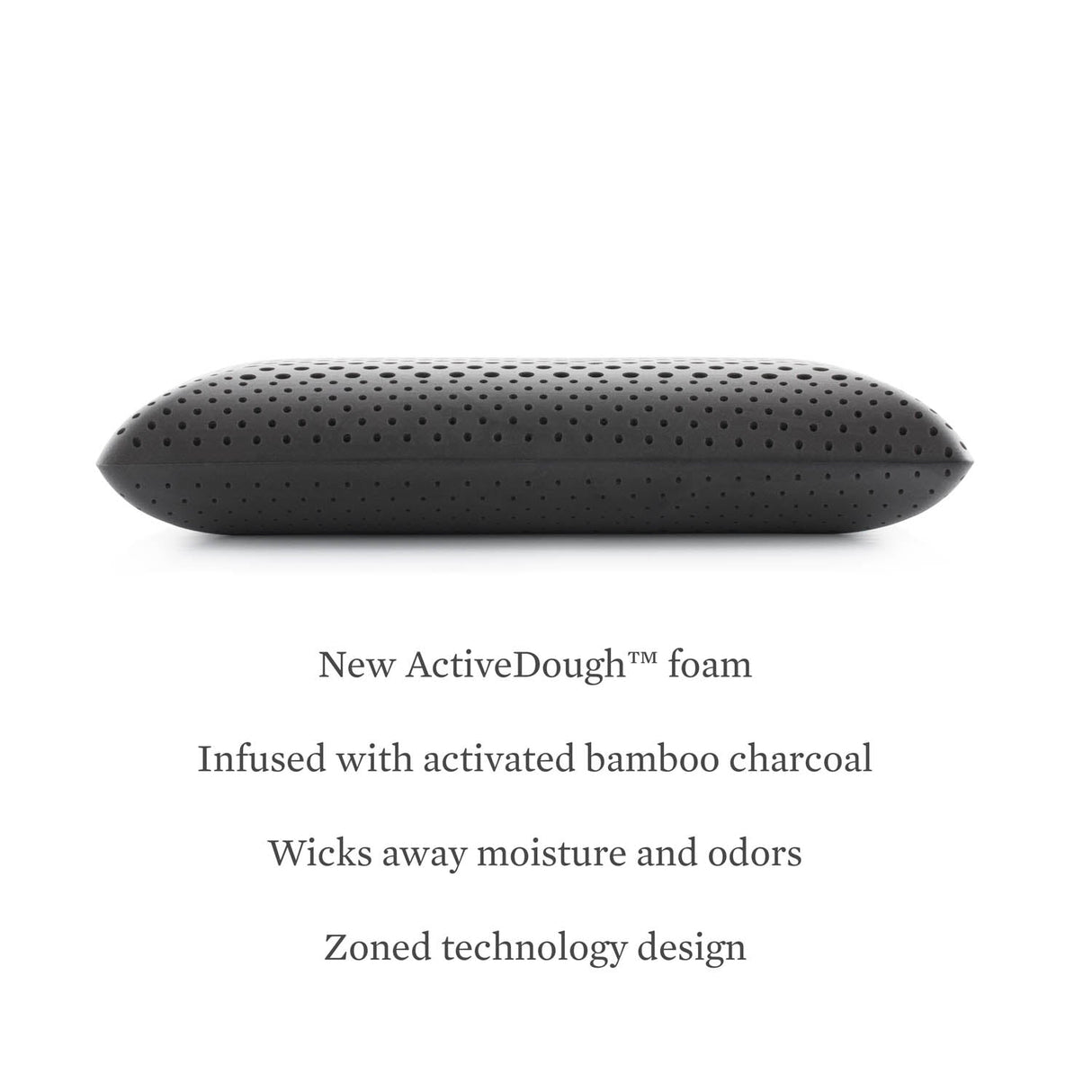 Zoned ActiveDough Bamboo Charcoal King Pillow by Malouf at Eve Furniture