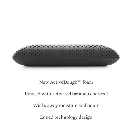 Zoned ActiveDough Bamboo Charcoal Queen Pillow by Malouf at Eve Furniture
