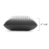 Zoned ActiveDough Bamboo Charcoal Queen Pillow by Malouf at Eve Furniture