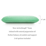 Zoned ActiveDough Peppermint Queen Pillow by Malouf at Eve Furniture