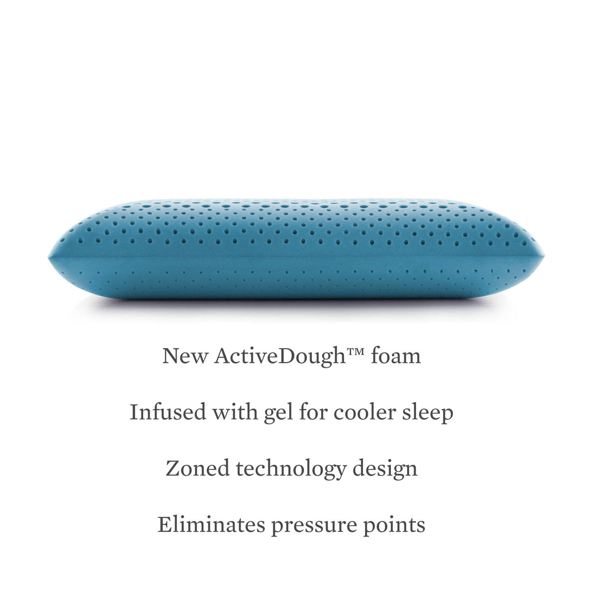 Zoned ActiveDough White Queen Pillow by Malouf at Eve Furniture