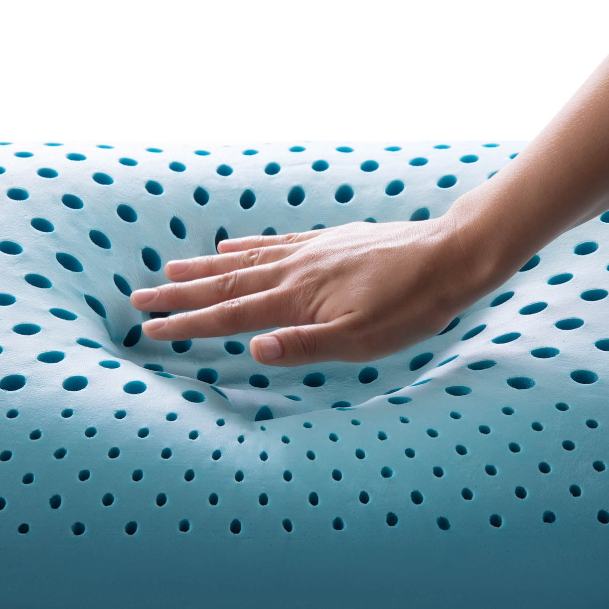Zoned ActiveDough White Queen Pillow by Malouf at Eve Furniture