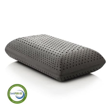 Zoned Dough Bamboo Charcoal King Mid Loft Pillow by Malouf at Eve Furniture