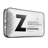 Zoned Dough Bamboo Charcoal Queen Mid Loft Pillow by Malouf at Eve Furniture