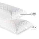 Zoned Dough Bamboo Charcoal Queen Mid Loft Pillow by Malouf at Eve Furniture