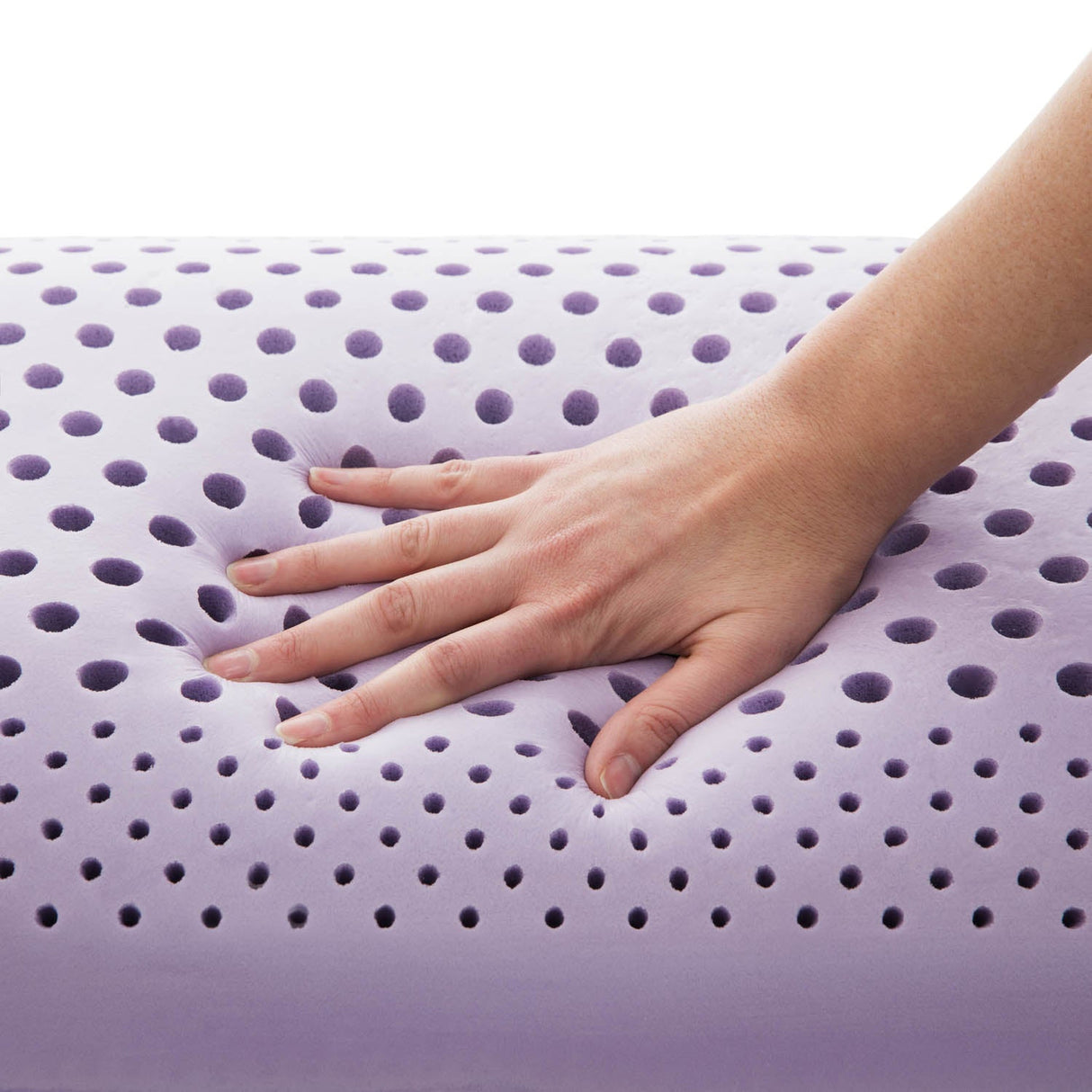 Zoned Dough Lavender Queen Pillow by Malouf at Eve Furniture
