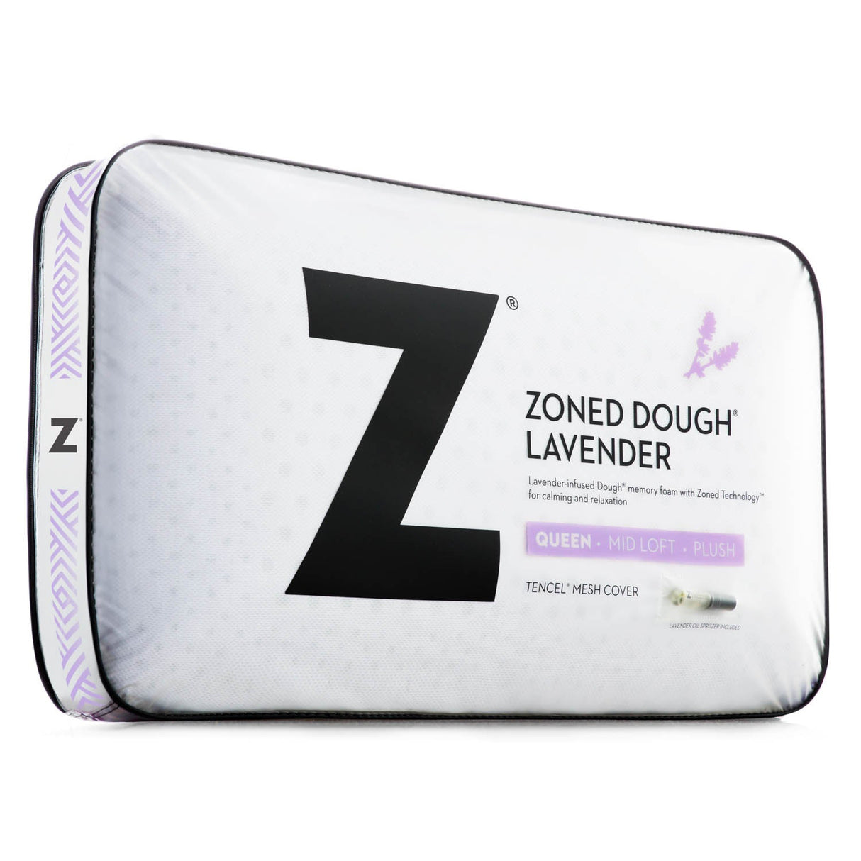Zoned Dough Lavender Queen Pillow by Malouf at Eve Furniture