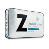 Zoned Gel Dough White Queen Low Loft Pillow by Malouf at Eve Furniture