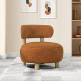 Zonie Orange Boucle Upholstered Barrel Back Accent Chair by Coaster at Eve Furniture