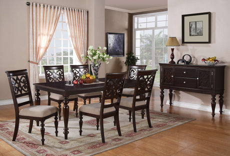 Zora Cherry Dining Room Set by Cosmos Furniture at Eve Furniture