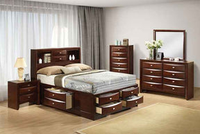 Zosimo Dark Cherry 4-Piece Queen Bedroom Set by Furniture of America at Eve Furniture