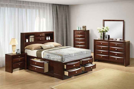 Zosimo Dark Cherry 4-Piece Queen Bedroom Set by Furniture of America at Eve Furniture