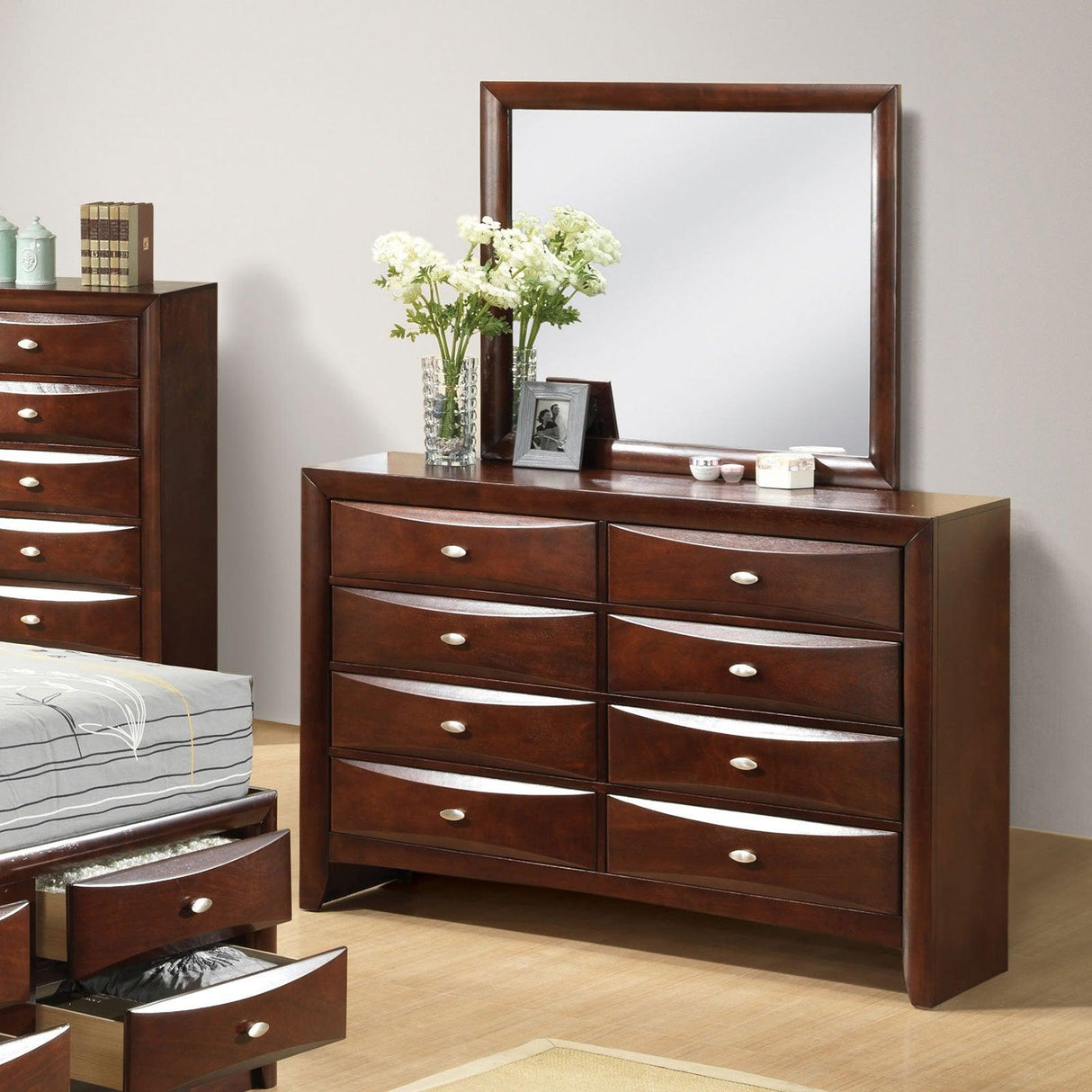 Zosimo Dark Cherry Dresser by Furniture of America at Eve Furniture