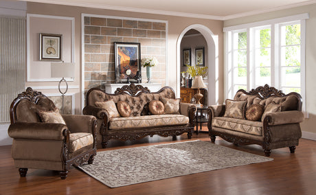 Zoya Brown Living Room Set by Cosmos Furniture at Eve Furniture