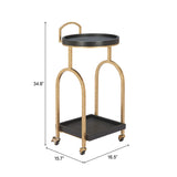 Zukei Black Bar Cart by Zuomod at Eve Furniture