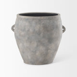 Zuma 27.2L x 18.1W x 24.4H Light Gray Ceramic Floor Vase by Mercana at Eve Furniture