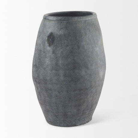 Zuma Dark Gray Ceramic Floor Vase by Mercana at Eve Furniture