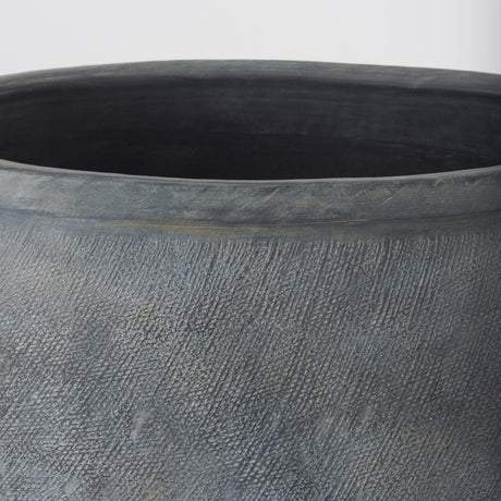 Zuma Dark Gray Ceramic Floor Vase by Mercana at Eve Furniture