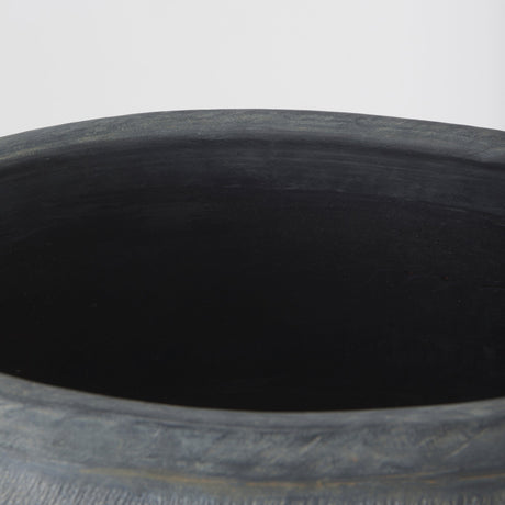 Zuma Dark Gray Ceramic Floor Vase by Mercana at Eve Furniture