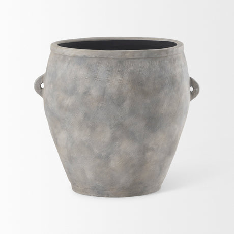 Zuma Light Gray Ceramic Floor Vase by Mercana at Eve Furniture