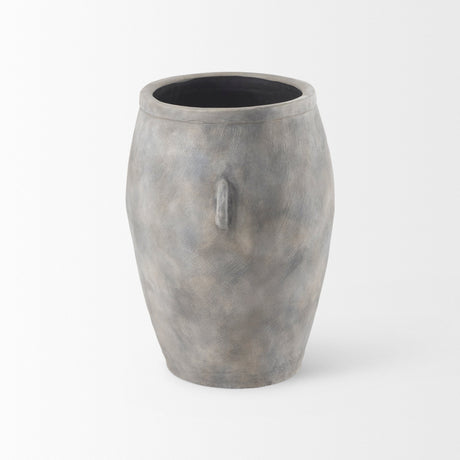 Zuma Light Gray Ceramic Floor Vase by Mercana at Eve Furniture