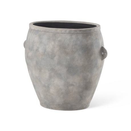 Zuma Light Gray Ceramic Floor Vase by Mercana at Eve Furniture