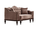 Zumrut 3-pieces (Sofa & Loveseat & Chair) Livingroom Set in Light Brown by Furnia at Eve Furniture