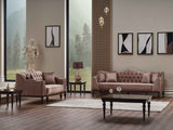 Zumrut 3-pieces (Sofa & Loveseat & Chair) Livingroom Set in Light Brown by Furnia at Eve Furniture