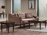 Zumrut Brown Stationary Sofa by Furnia at Eve Furniture