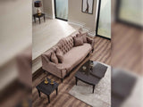 Zumrut Brown Stationary Sofa by Furnia at Eve Furniture