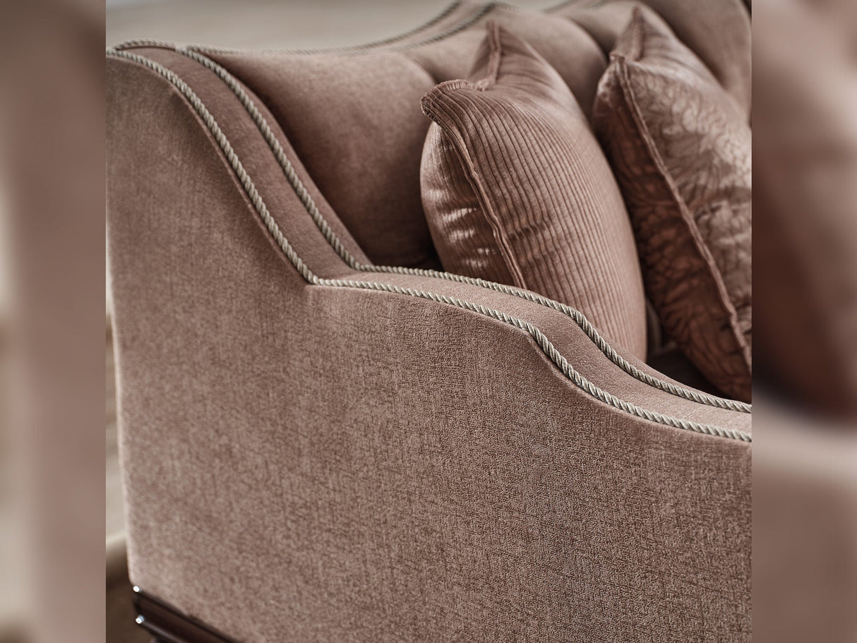 Zumrut Brown Stationary Sofa by Furnia at Eve Furniture
