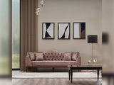 Zumrut Brown Stationary Sofa by Furnia at Eve Furniture