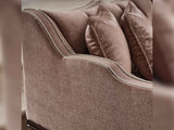 Zumrut Light Brown Stationary Loveseat by Furnia at Eve Furniture