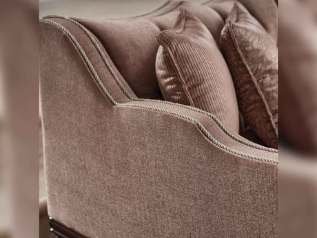 Zumrut Light Brown Stationary Loveseat by Furnia at Eve Furniture