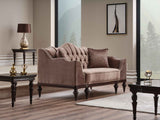 Zumrut Light Brown Stationary Loveseat by Furnia at Eve Furniture