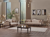 Zumrut Lux 3-pieces (Sofa & Loveseat & Chair) Livingroom Set in Beige