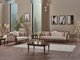 Zumrut Lux 3-pieces (Sofa & Loveseat & Chair) Livingroom Set in Beige by Furnia at Eve Furniture