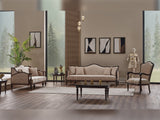 Zumrut Lux 3-pieces (Sofa & Loveseat & Chair) Livingroom Set in Beige by Furnia at Eve Furniture