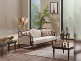 Zumrut Lux Beige Stationary Sofa by Furnia at Eve Furniture