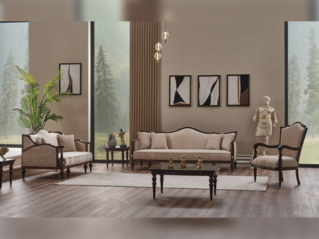 Zumrut Lux Chair Beige by Furnia at Eve Furniture