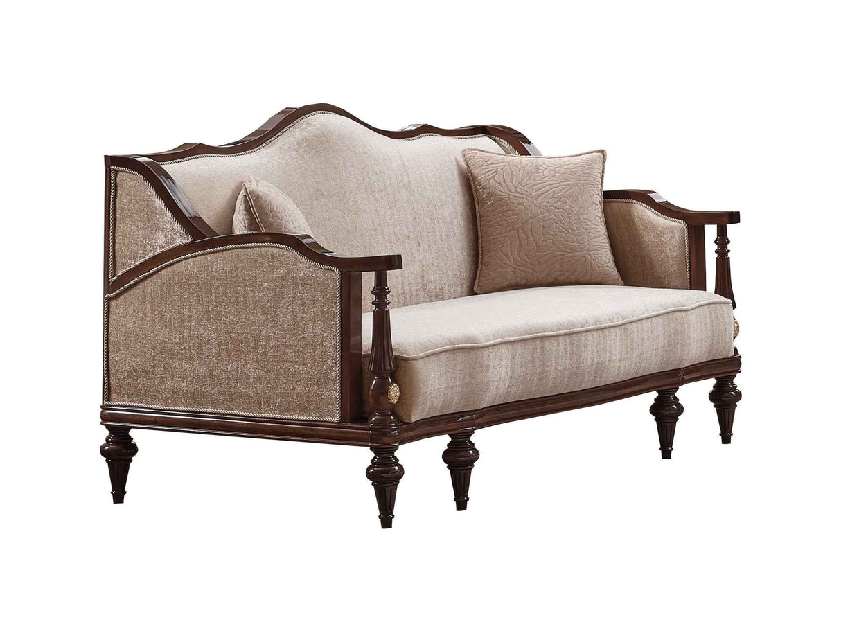 Zumrut Lux Stationary Loveseat Beige by Furnia at Eve Furniture