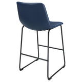 Zuni Blue Faux Leather Upholstered Bar Stool, Set of 2 by Coaster at Eve Furniture